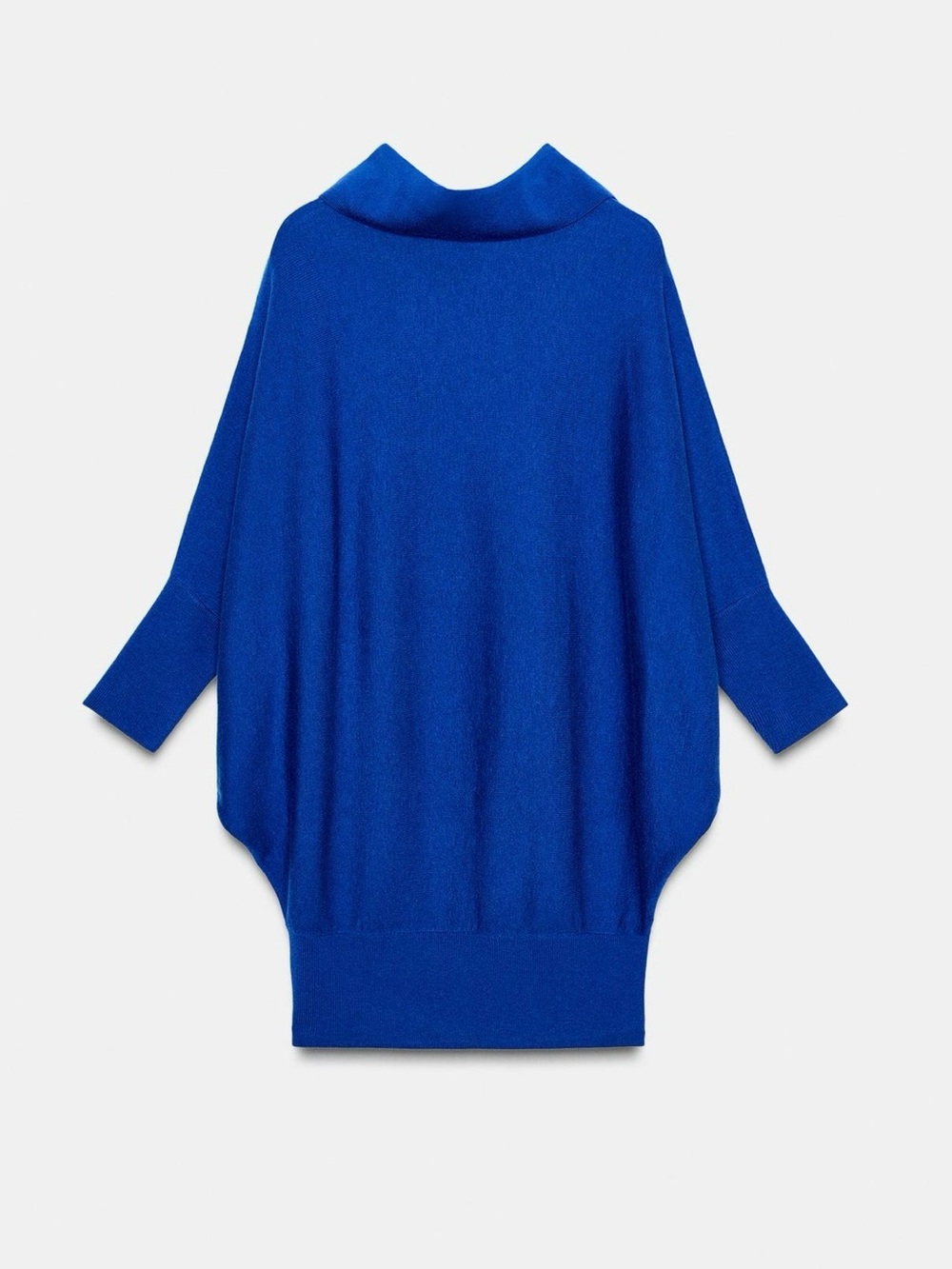 Zara Elegant Blue Turtleneck Sweater Dress - Picture 4 of 6
